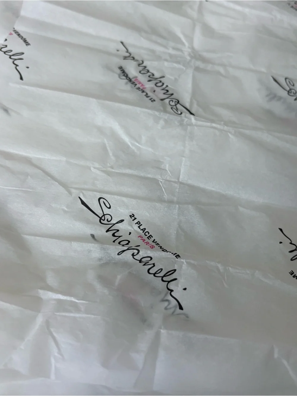Schiaparelli White Tissue Paper and logo ribbon set